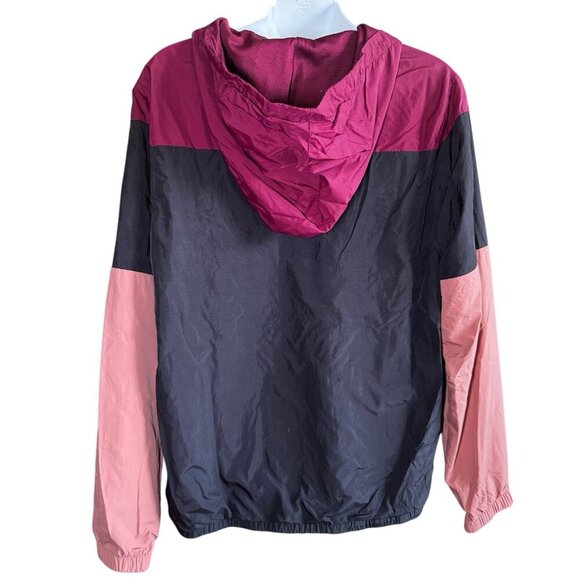 Victoria's Secret PINK Anorak Jacket Colorblock Windbreaker Hooded Logo Women XS - Picture 2 of 6